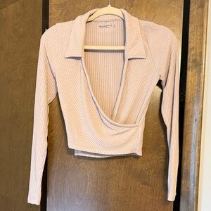 Abercrombie Ribbed Wrap Top